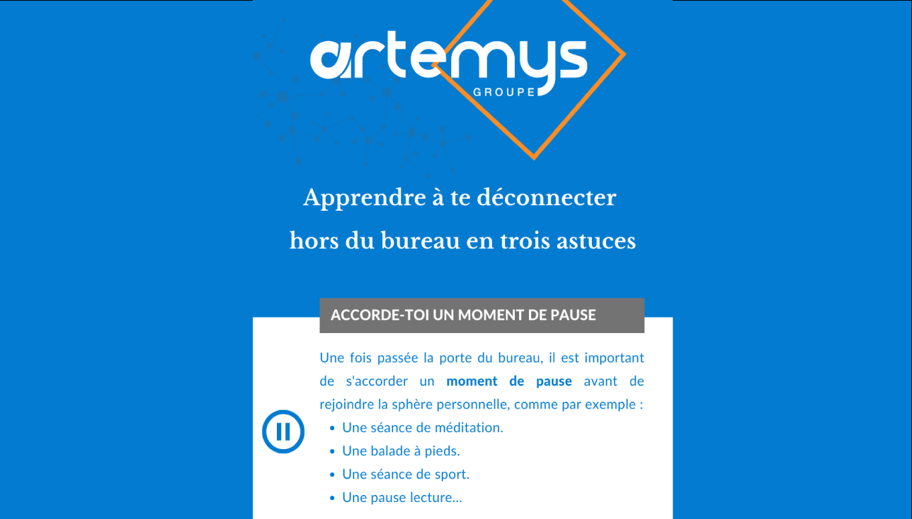 💡 #groupeArtemysConseils | Déconnexion